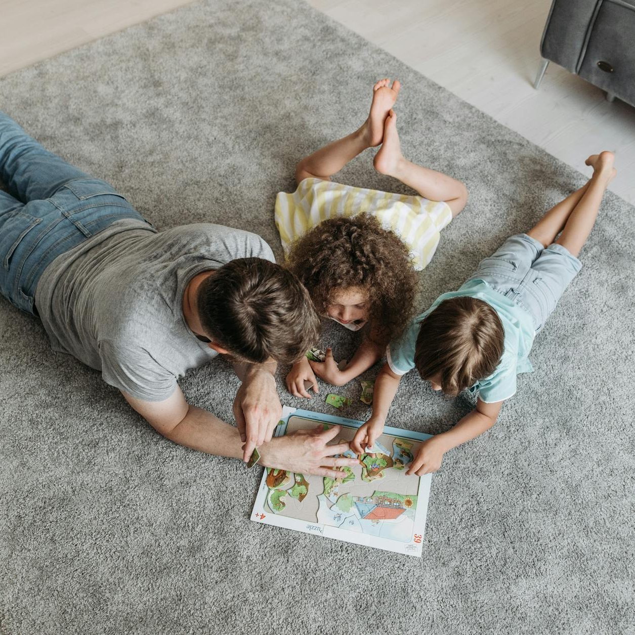 a father spending time with his children